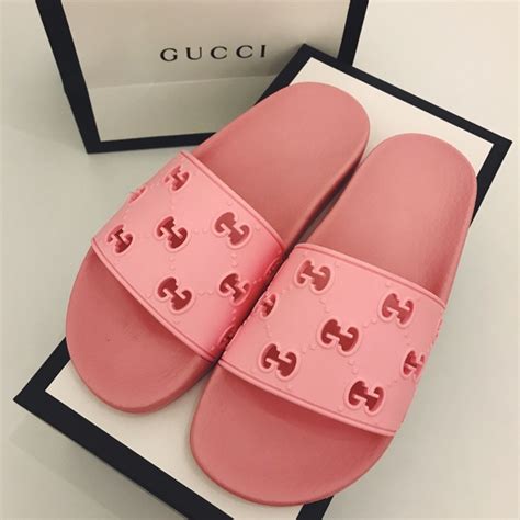 gucci fall 2019 pink slides|pink Gucci slides nordstrom.